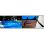 Capa para Piscina América DuasCores Az/Br  15x10+50el 20cm +50fix